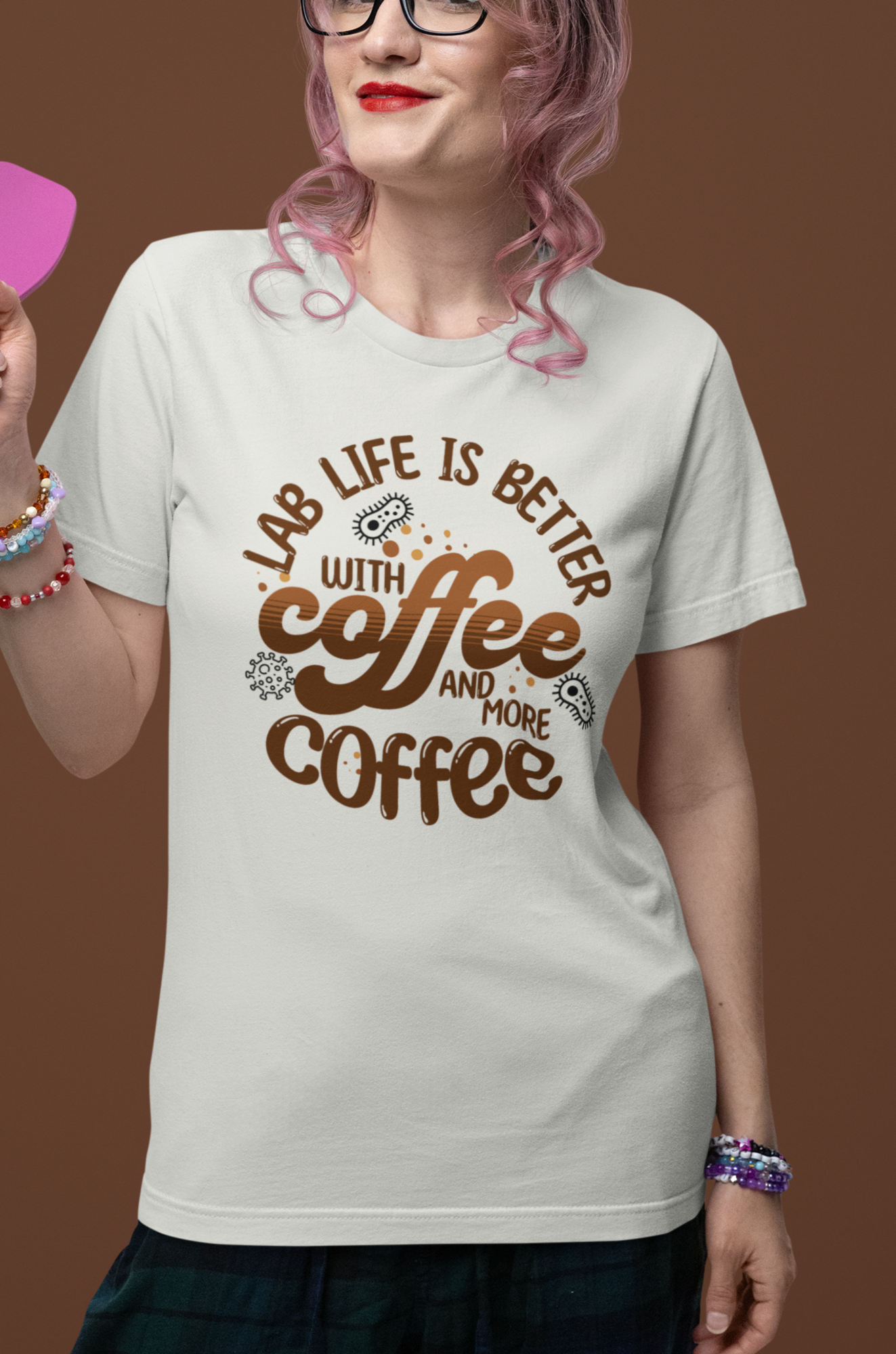 Lab Life Is Better With Coffee and More Coffee – Funny Medical Lab Scientist T-Shirt