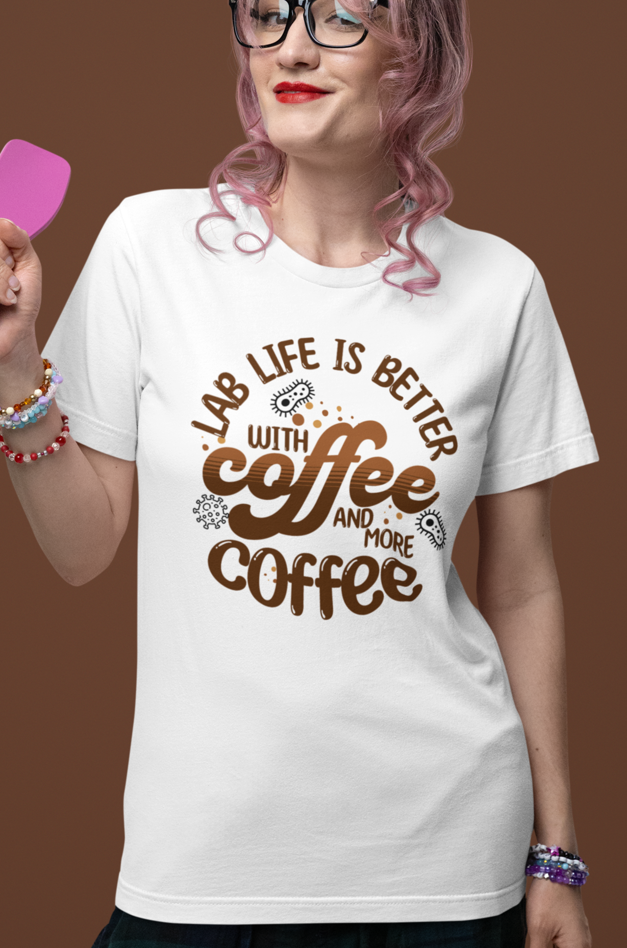 Lab Life Is Better With Coffee and More Coffee – Funny Medical Lab Scientist T-Shirt