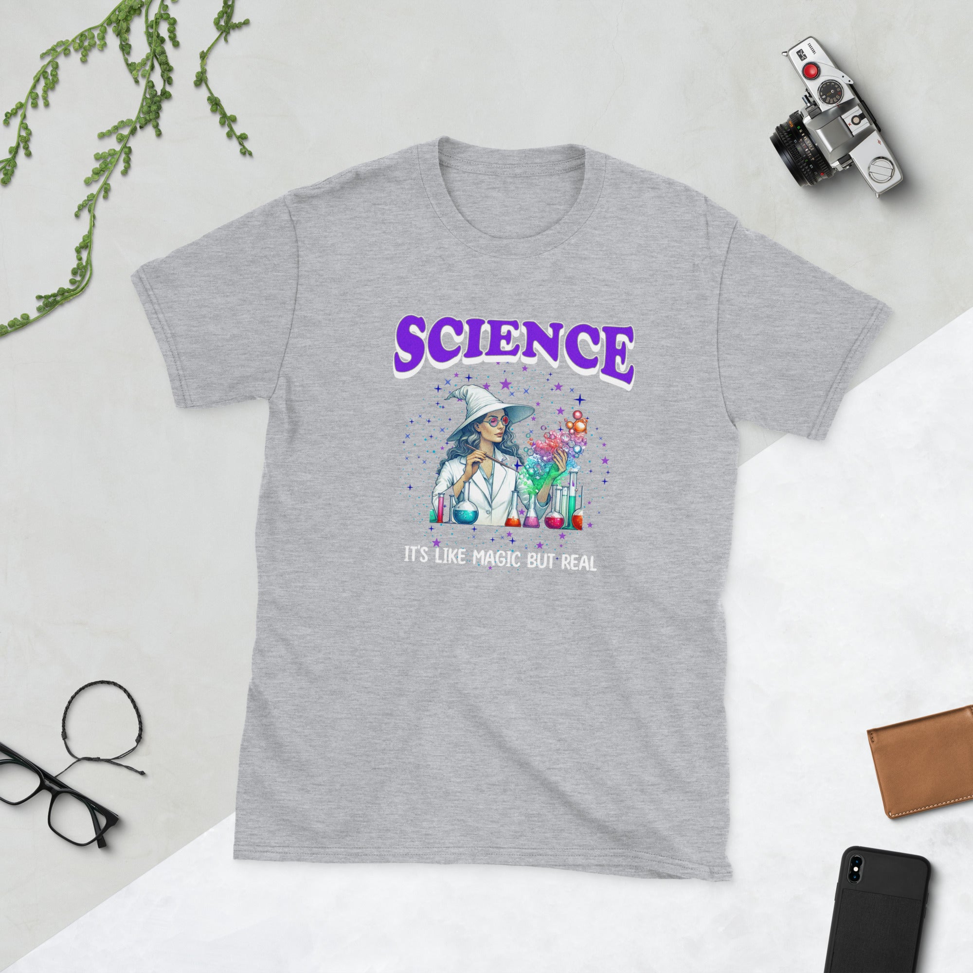 Science Like Magic But Real T-Shirt – Funny Nerdy Gift for Scientists, STEM Fans & Teachers