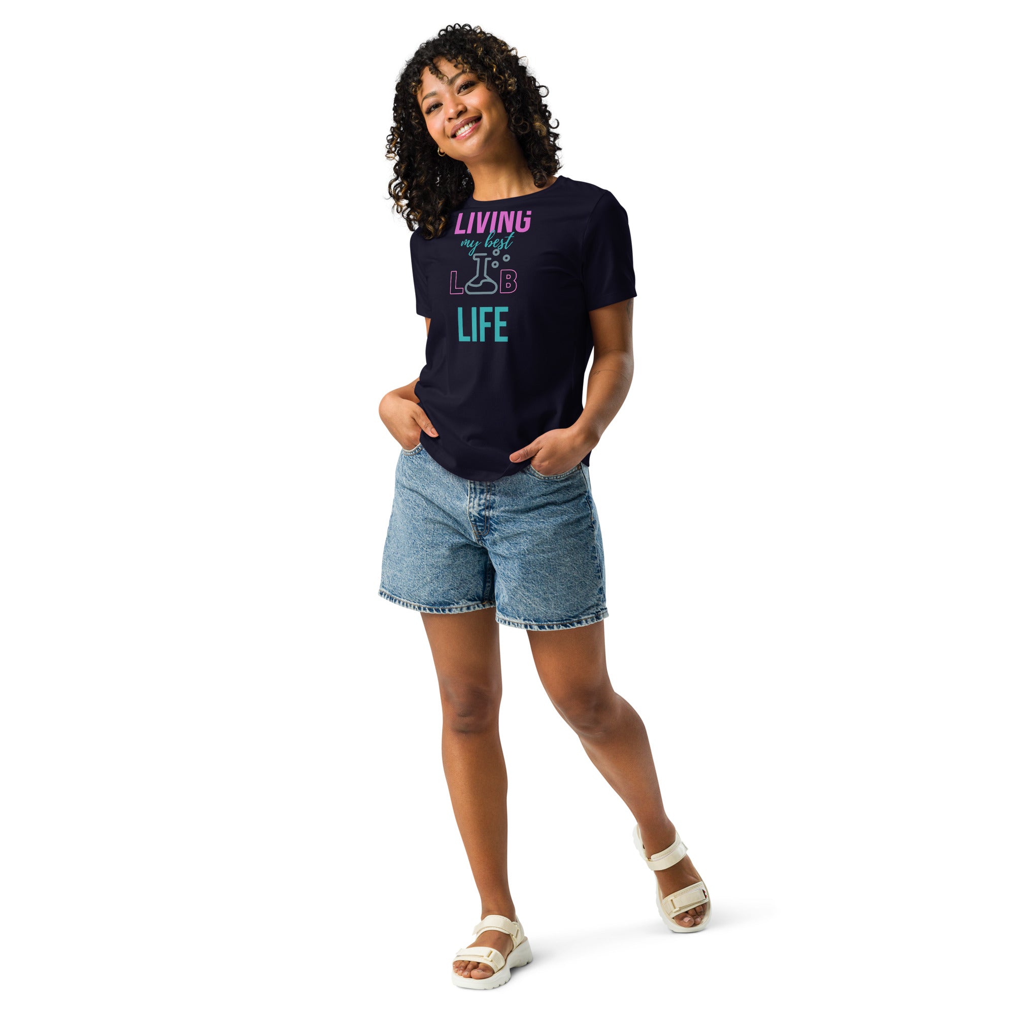 Living My Best Lab Life Women’s Relaxed Fit T-Shirt – Celebrate the Science Behind the Scenes